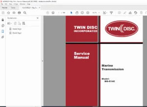 Twin Disc MG-514C Marine Transmission Service Manual PDF