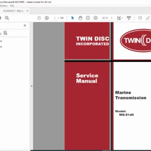 Twin Disc MG-514C Marine Transmission Service Manual PDF