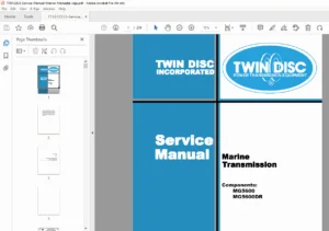 Twin Disc MG5600 / MG5600DR Marine Transmission Service Manual PDF