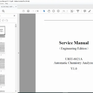 URIT-8021A Chemistry Analyzer Service Manual – Engineering PDF
