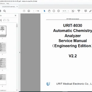 URIT-8030 Automatic Chemistry Analyzer Service Manual PDF