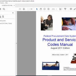 US Federal Product & Service Codes (PSC) Manual – 2011 Official PDF