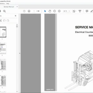 UniCarriers B08D B09D Electric Forklift Service Manual PDF