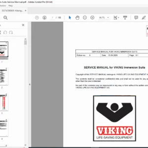 VIKING Immersion Suits Service Manual –  PDF DOWNLOAD