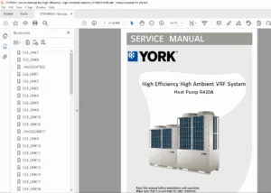 VRF High Efficiency Heat Pump Service Manual PDF