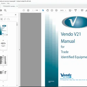 Vendo V21 Vending Machine Parts Service Manual PDF