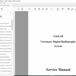VetiX P8 Veterinary X-Ray Service Manual PDF