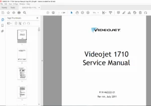 Videojet 1710 Service Manual PDF (IP55 & IP65 Models)