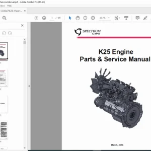 Viper Forklift Nissan K25 Engine Service Manual PDF (Repair & Wiring)
