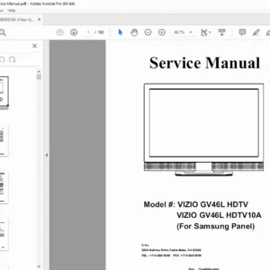 Vizio GV46L 46" LCD HDTV Service Manual PDF