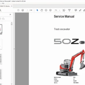 Wacker Neuson 50Z3 Track Excavator Service Manual PDF