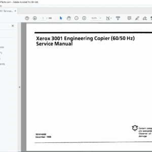 Xerox 3001 Engineering Copier Service Manual PDF DOWNLOAD
