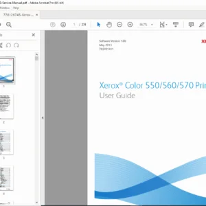 Xerox Color 550, 560 & 570 Printer User Guide & Operation Manual PDF