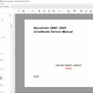 Xerox DocuColor 2060 2045 eXcellerate Service Manual 701P37867 Repair Guide PDF