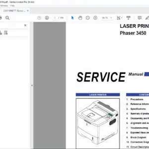 Xerox Phaser 3450 Laser Printer Service Manual PDF