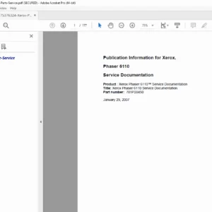 Xerox Phaser 6110 & 6110N Service Manual & Parts List PDF