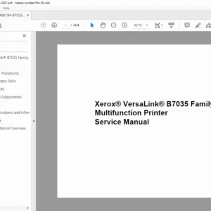 Xerox VersaLink B7035 MFP Service Manual – Repair PDF
