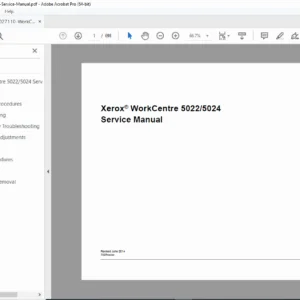 Xerox WorkCentre 5022/5024 Service Manual (Revised 2014) PDF