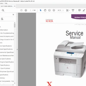 Xerox WorkCentre PE120 PE120i Service & Repair Manual – Official PDF