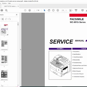 Xerox WorkCentre WC-M15i Service & Parts Manual PDF