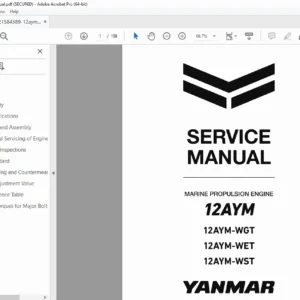 YANMAR 12AYM Marine Engine Service Repair Manual – PDF Download