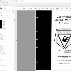 Yaesu FT-101ZD Service & Maintenance Manual PDF