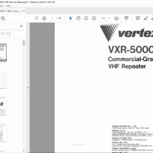 Yaesu Vertex VXR-5000 VHF Repeater Service Manual (PDF)
