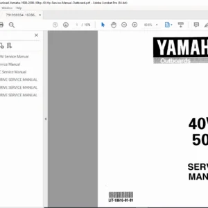 Yamaha 40C / 50C Outboard Service Manual (40TR/50TR) PDF
