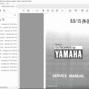 Yamaha 9.9/15 (N-Q) Outboard Service Manual – Repair PDF