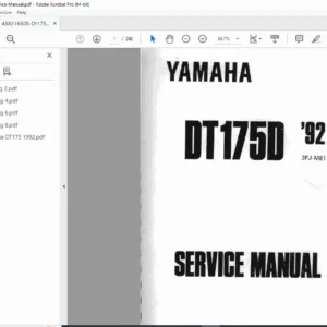 Yamaha DT175D 1992 Service Manual PDF