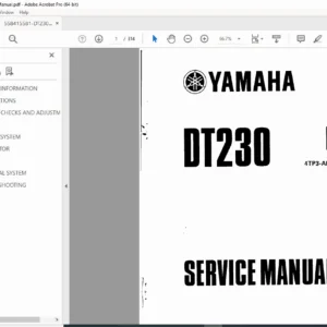 Yamaha DT230 (4TP3-AE1) Service Manual PDF – 1st Ed. Nov 1998