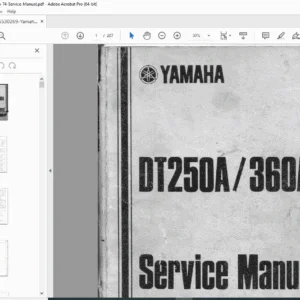 Yamaha DT250A / DT360A Service Manual PDF (Engine, Electrical, Chassis TOC)