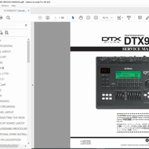 Yamaha DTX900 Electronic Drum Module Service & Repair Manual PDF