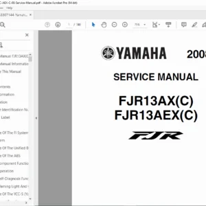 Yamaha FJR1300 2008 Service Manual (FJR13AX / FJR13AEX) PDF