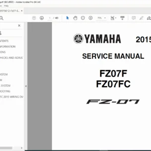 Yamaha FZ-07 FZ07F Service Manual 2015  PDF