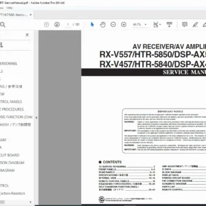 Yamaha RX-V557 RX-V457 HTR-5850 Service Manual PDF