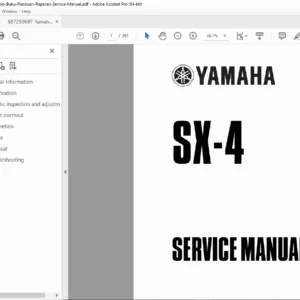 Yamaha SX-4 (Scorpio) Service Manual PDF (June 2001, English)