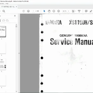 Yamaha XS1100H SH LH Service Manual PDF DOWNLOAD