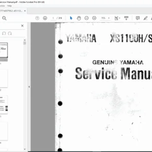 Yamaha XS1100H XS1100SH XS1100LH Service Manual Repair PDF