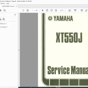 Yamaha XT550J Service Manual (1982) PDF DOWNLOAD