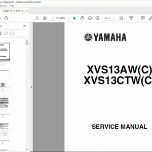 Yamaha XVS1300A Service Repair & Maintenance Manual PDF Download
