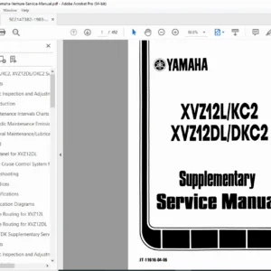 Yamaha XVZ12 Venture Supplementary Service Manual (1983) PDF