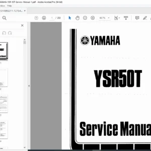 Yamaha YSR50T 1987 Service Manual – Repair & Wiring Diagram PDF
