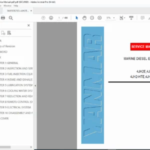 Yanmar 4JH2E Marine Diesel Engine Service Manual PDF
