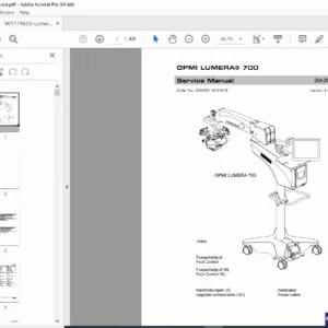 ZEISS OPMI Lumera 700 Service Manual SM-30-0043-E (PDF)