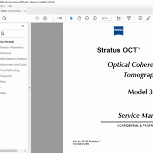 ZEISS Stratus OCT 3000 Service Manual – PDF