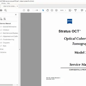 Zeiss Stratus OCT Model 3000 Service Manual –  PDF DOWNLOAD