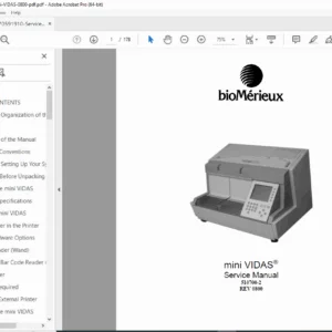 bioMérieux mini VIDAS Service Manual Rev 0800 - PDF DOWNLOAD
