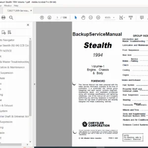 1994 Dodge Stealth Service Manual Engine Chassis Body PDF DOWNLOAD