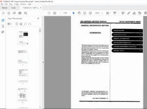 1997 Subaru Impreza Service Manual Repair, Maintenance & Wiring PDF